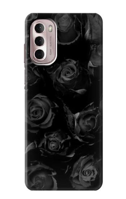 W3153 Black Roses Hard Case and Leather Flip Case For Motorola Moto G Stylus 4G (2022)