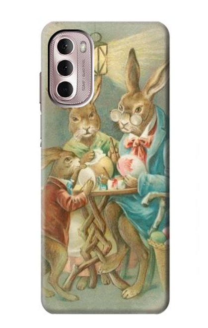 W3164 Easter Rabbit Family Hard Case and Leather Flip Case For Motorola Moto G Stylus 4G (2022)