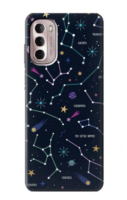 W3220 Star Map Zodiac Constellations Hard Case and Leather Flip Case For Motorola Moto G Stylus 4G (2022)