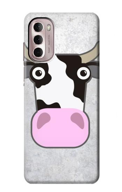 W3257 Cow Cartoon Hard Case and Leather Flip Case For Motorola Moto G Stylus 4G (2022)