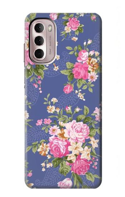 W3265 Vintage Flower Pattern Hard Case and Leather Flip Case For Motorola Moto G Stylus 4G (2022)