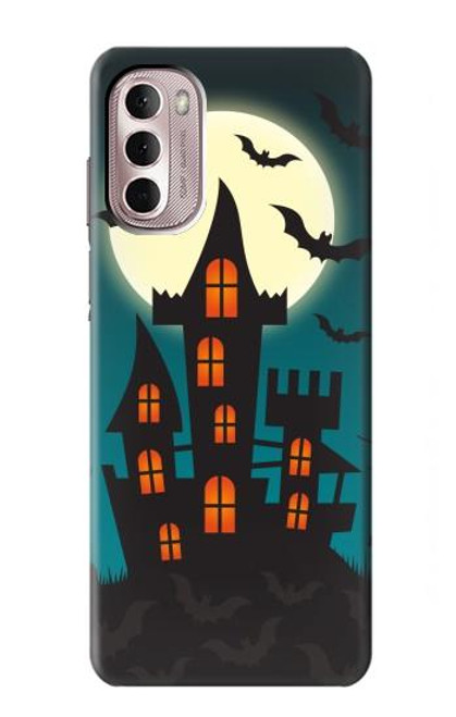 W3268 Halloween Festival Castle Hard Case and Leather Flip Case For Motorola Moto G Stylus 4G (2022)