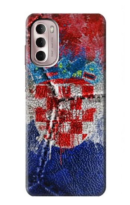 W3313 Croatia Flag Vintage Football Graphic Hard Case and Leather Flip Case For Motorola Moto G Stylus 4G (2022)