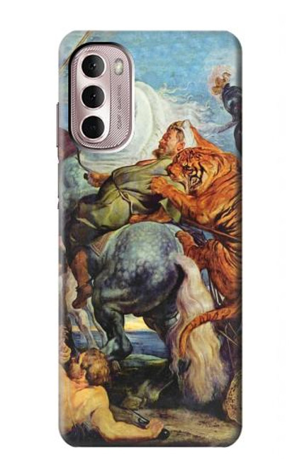 W3331 Peter Paul Rubens Tiger und Lowenjagd Hard Case and Leather Flip Case For Motorola Moto G Stylus 4G (2022)