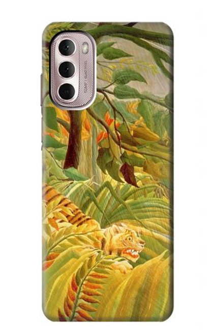 W3344 Henri Rousseau Tiger in a Tropical Storm Hard Case and Leather Flip Case For Motorola Moto G Stylus 4G (2022)