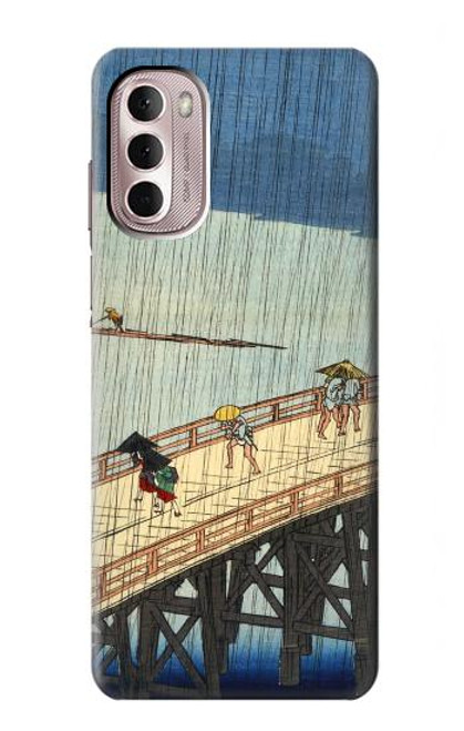 W3347 Utagawa Hiroshige Sudden shower Hard Case and Leather Flip Case For Motorola Moto G Stylus 4G (2022)