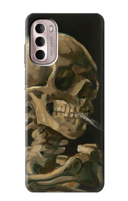 W3358 Vincent Van Gogh Skeleton Cigarette Hard Case and Leather Flip Case For Motorola Moto G Stylus 4G (2022)