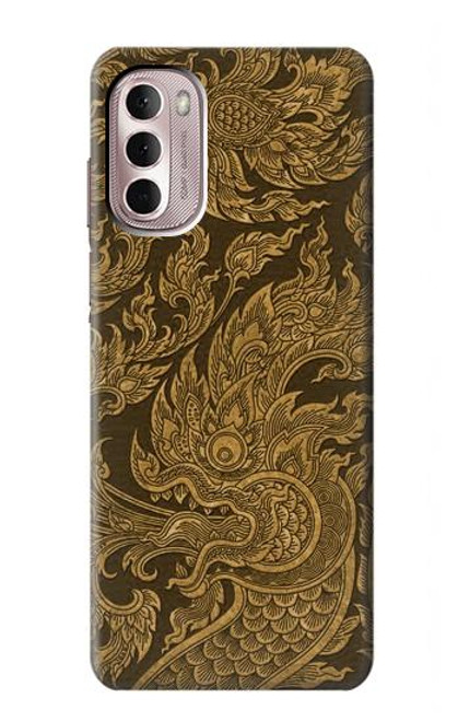 W3382 Thai Art Naga Hard Case and Leather Flip Case For Motorola Moto G Stylus 4G (2022)