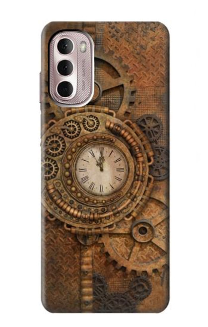 W3401 Clock Gear Steampunk Hard Case and Leather Flip Case For Motorola Moto G Stylus 4G (2022)