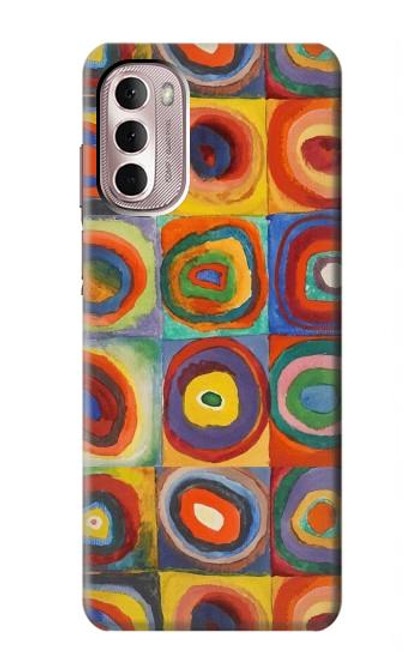 W3409 Squares Concentric Circles Hard Case and Leather Flip Case For Motorola Moto G Stylus 4G (2022)