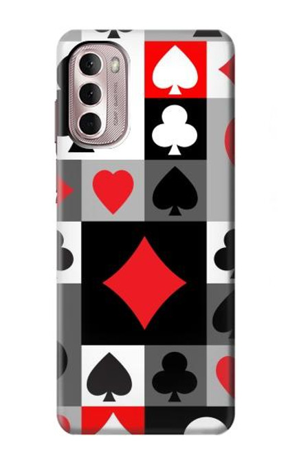 W3463 Poker Card Suit Hard Case and Leather Flip Case For Motorola Moto G Stylus 4G (2022)