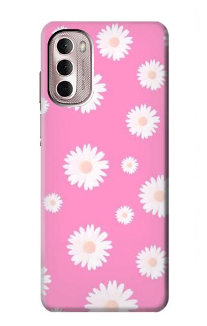 W3500 Pink Floral Pattern Hard Case and Leather Flip Case For Motorola Moto G Stylus 4G (2022)