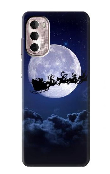 W3508 Xmas Santa Moon Hard Case and Leather Flip Case For Motorola Moto G Stylus 4G (2022)