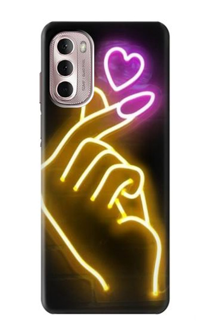 W3512 Cute Mini Heart Neon Graphic Hard Case and Leather Flip Case For Motorola Moto G Stylus 4G (2022)