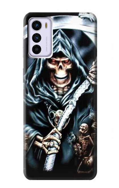 W0295 Grim Reaper Hard Case and Leather Flip Case For Motorola Moto G42