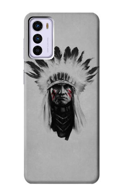 W0451 Indian Chief Hard Case and Leather Flip Case For Motorola Moto G42