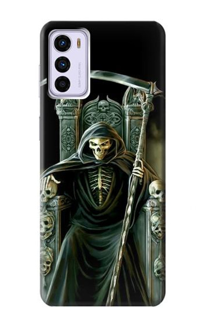 W1024 Grim Reaper Skeleton King Hard Case and Leather Flip Case For Motorola Moto G42