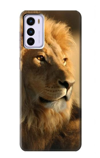 W1046 Lion King of Forest Hard Case and Leather Flip Case For Motorola Moto G42