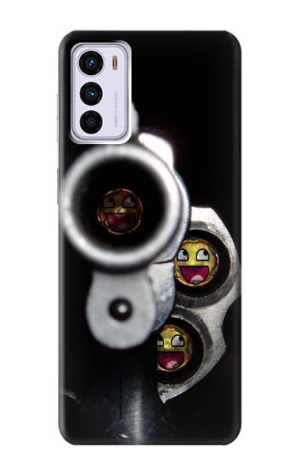 W1109 Smile Bullet Gun Hard Case and Leather Flip Case For Motorola Moto G42