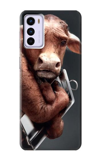 W1271 Crazy Cow Hard Case and Leather Flip Case For Motorola Moto G42