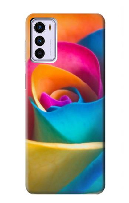 W1671 Rainbow Colorful Rose Hard Case and Leather Flip Case For Motorola Moto G42