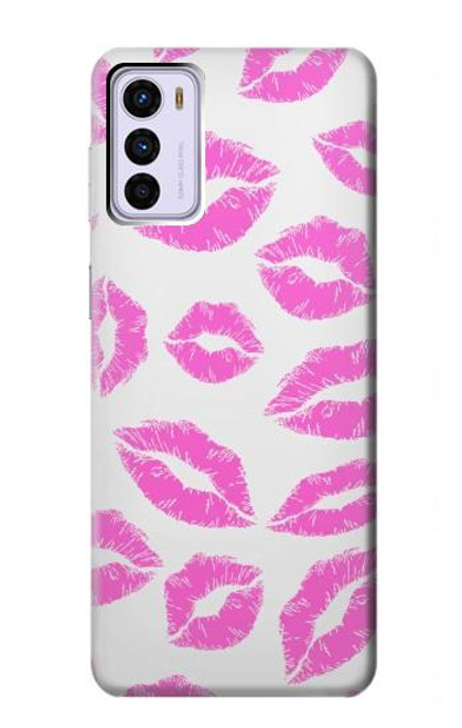 W2214 Pink Lips Kisses Hard Case and Leather Flip Case For Motorola Moto G42