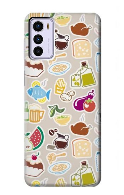 W2321 Food and Drink Seamless Hard Case and Leather Flip Case For Motorola Moto G42