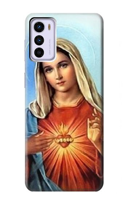 W2420 The Virgin Mary Santa Maria Hard Case and Leather Flip Case For Motorola Moto G42