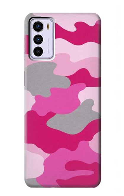 W2525 Pink Camo Camouflage Hard Case and Leather Flip Case For Motorola Moto G42