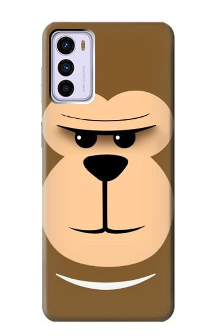 W2721 Cute Grumpy Monkey Cartoon Hard Case and Leather Flip Case For Motorola Moto G42