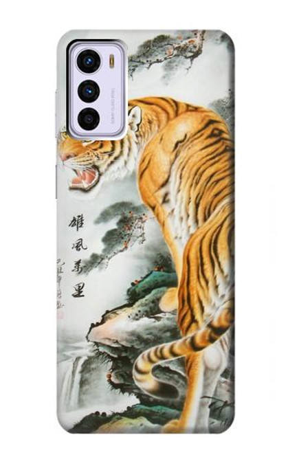 W2750 Oriental Chinese Tiger Painting Hard Case and Leather Flip Case For Motorola Moto G42