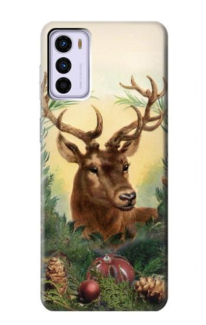 W2841 Vintage Reindeer Christmas Hard Case and Leather Flip Case For Motorola Moto G42