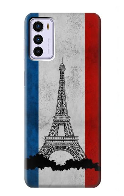 W2859 Vintage France Flag Eiffel Tower Hard Case and Leather Flip Case For Motorola Moto G42