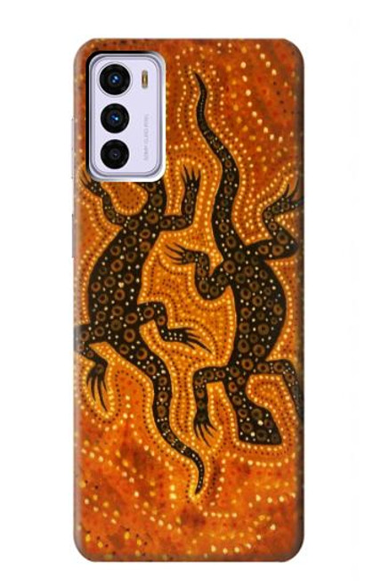 W2901 Lizard Aboriginal Art Hard Case and Leather Flip Case For Motorola Moto G42