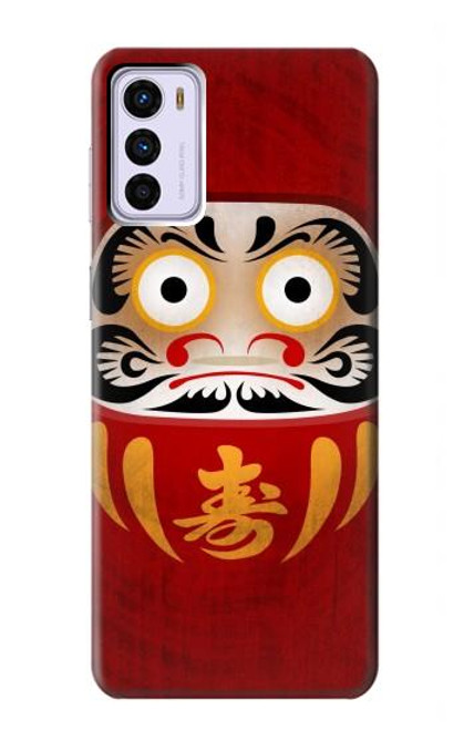 W3023 Japan Good Luck Daruma Doll Hard Case and Leather Flip Case For Motorola Moto G42