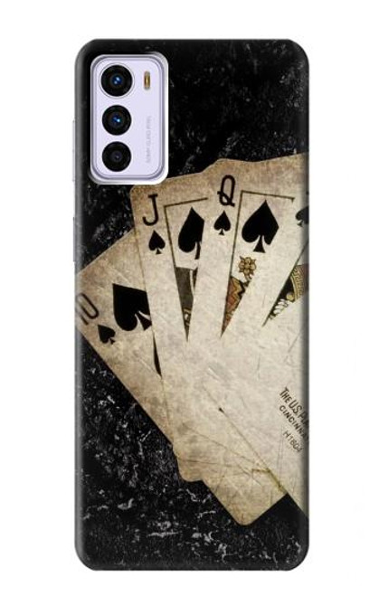 W3231 Vintage Royal Straight Flush Cards Hard Case and Leather Flip Case For Motorola Moto G42