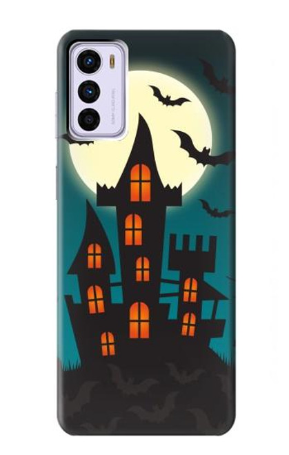 W3268 Halloween Festival Castle Hard Case and Leather Flip Case For Motorola Moto G42