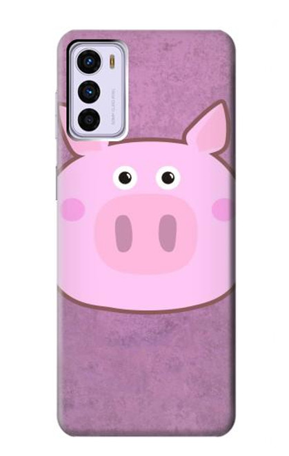 W3269 Pig Cartoon Hard Case and Leather Flip Case For Motorola Moto G42