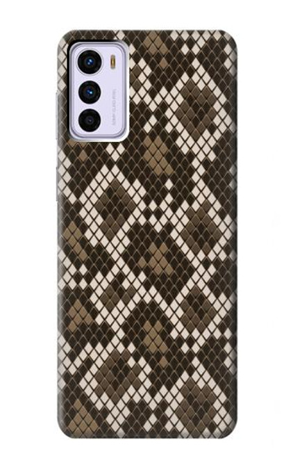 W3389 Seamless Snake Skin Pattern Graphic Hard Case and Leather Flip Case For Motorola Moto G42