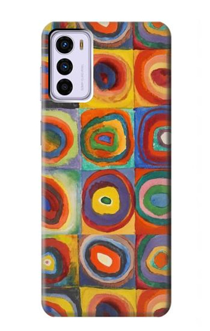 W3409 Squares Concentric Circles Hard Case and Leather Flip Case For Motorola Moto G42