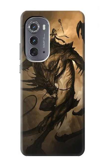 W0388 Dragon Rider Hard Case and Leather Flip Case For Motorola Edge (2022)