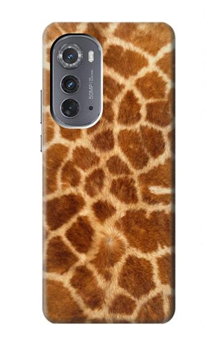 W0422 Giraffe Skin Hard Case and Leather Flip Case For Motorola Edge (2022)