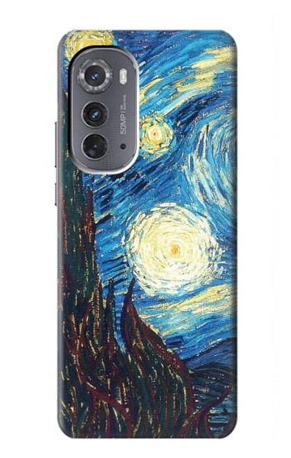 W0582 Van Gogh Starry Nights Hard Case and Leather Flip Case For Motorola Edge (2022)