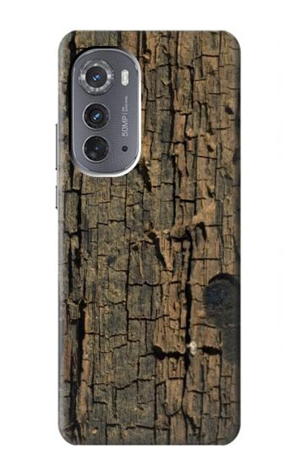 W0598 Wood Graphic Printed Hard Case and Leather Flip Case For Motorola Edge (2022)