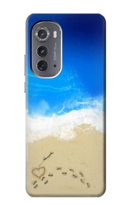 W0912 Relax Beach Hard Case and Leather Flip Case For Motorola Edge (2022)