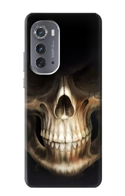 W1107 Skull Face Grim Reaper Hard Case and Leather Flip Case For Motorola Edge (2022)