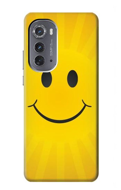 W1146 Yellow Sun Smile Hard Case and Leather Flip Case For Motorola Edge (2022)
