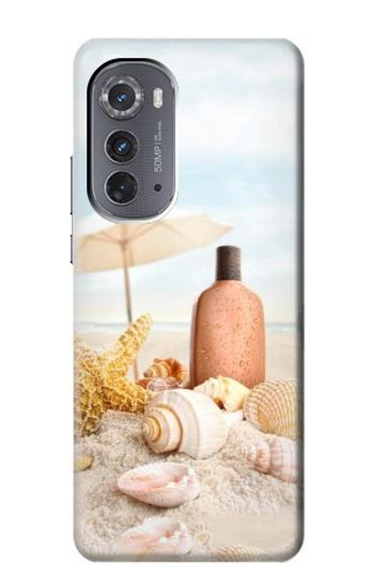 W1425 Seashells on The Beach Hard Case and Leather Flip Case For Motorola Edge (2022)