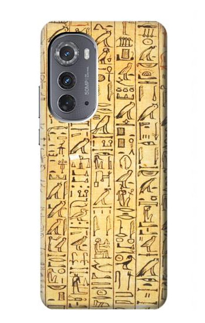W1625 Egyptian Coffin Texts Hard Case and Leather Flip Case For Motorola Edge (2022)