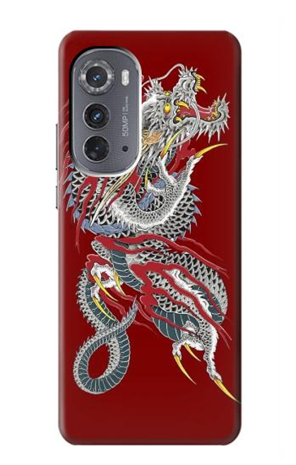 W2104 Yakuza Dragon Tattoo Hard Case and Leather Flip Case For Motorola Edge (2022)